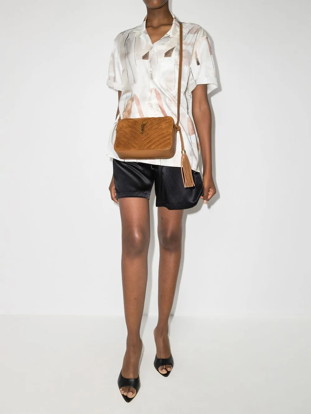 Suede small shoulder bag