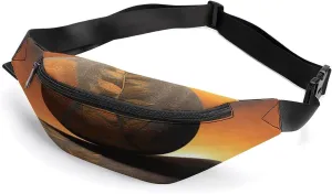 Sunrise Landscape Zen Stone Belt Bag with Adjustable Strap, Lightweight Travel Crossbody Bags, Hands-Free Mini Fanny Packs in Running Gym