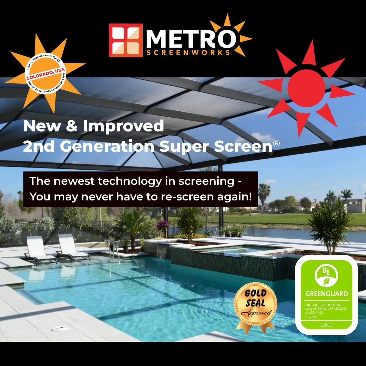 Super Screen 17/14 - (72 in x 50 ft) - Weather & Pet Proof Screen - Clear View Porch & Patio Screen - Durable Pet Screen Mesh Roll - Window Screen Replacement Bug Mesh - Dog & Cat Proof Screen