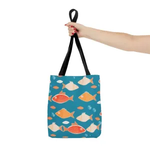 Swim in Style with Colorful Fishes Print Tote Bag