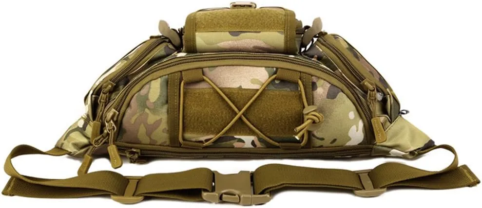Tactical Waist Bag for Men Women Military Fanny Pack Outdoor Traveling Hiking Hunting Fishing Hip Bum Bag, Cp