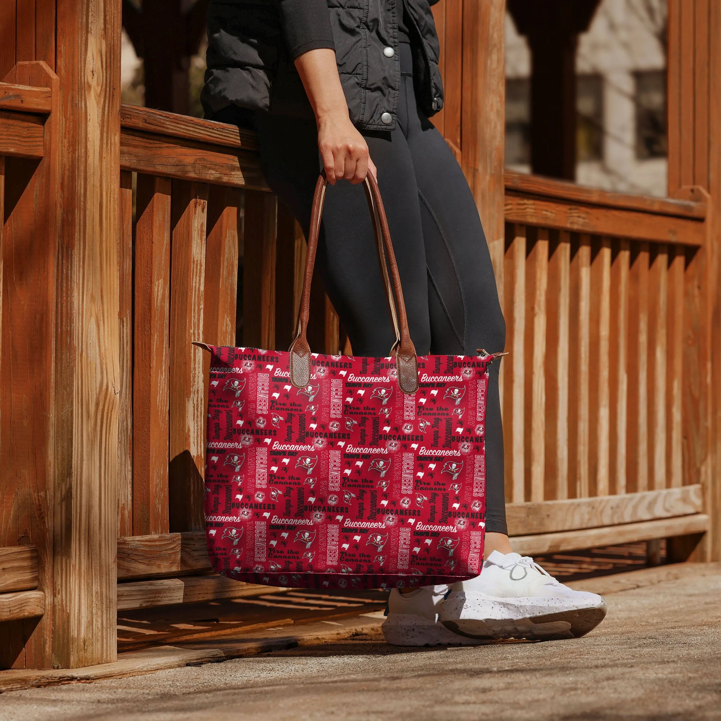 Tampa Bay Buccaneers Spirited Style Printed Collection Tote Bag