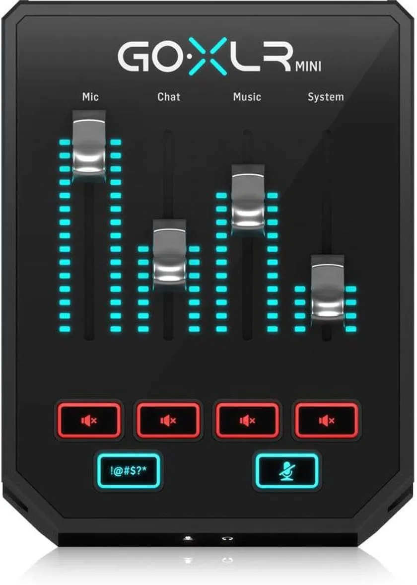 TC Helicon GoXLR MINI Online Broadcast Mixer with USB/Audio Interface and Midas Preamp, Officially Supported on Windows