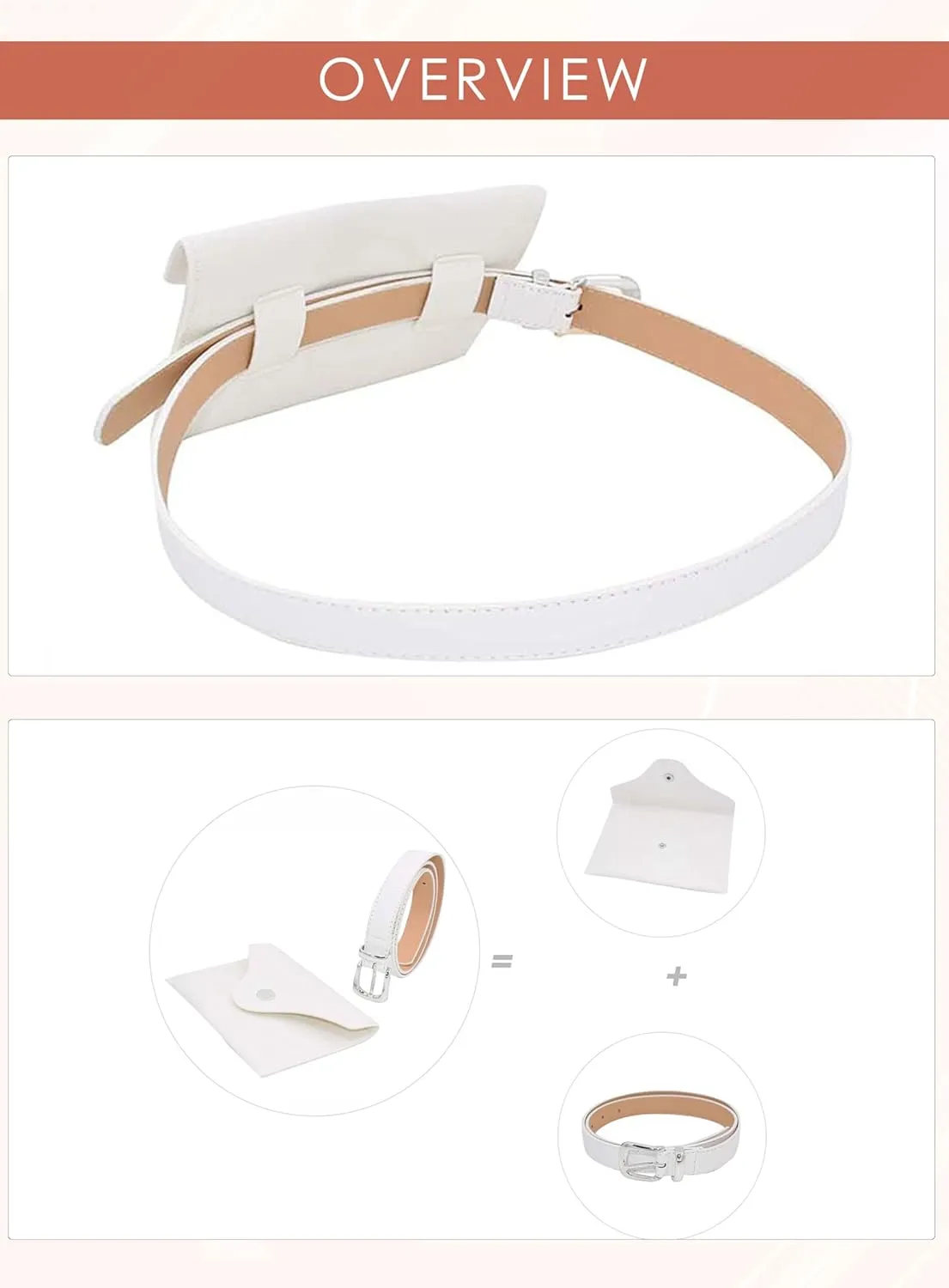TeeYee Women Girls Removable Belt with Mini Purse Fanny pack