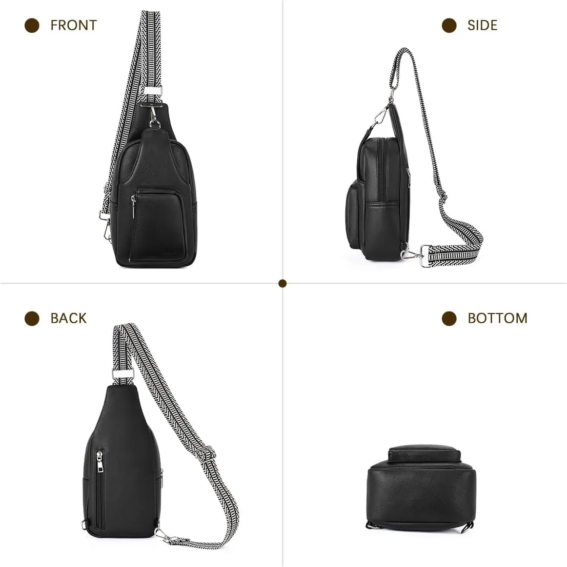 Telena Large Sling Bag Crossbody Bags for Women Fanny Packs Cross Body with Adjustable Strap