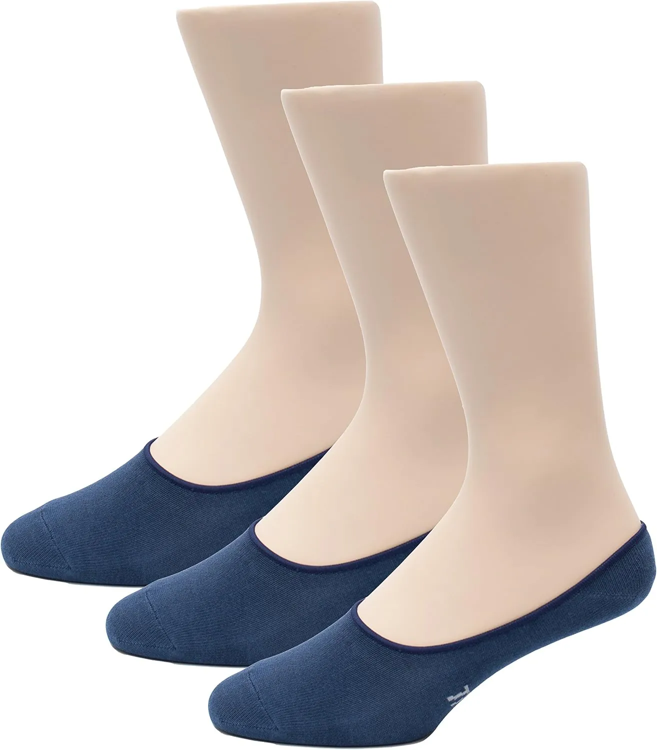 Thirty48 Men's No Show Socks Non-Slip Silicon Grip Moisture Wicking Low Cut Invisible Casual Socks