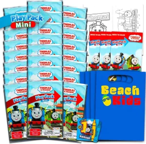 Thomas and Friends Mini Party Favors Set for Kids - Bundle with 24 Mini Thomas the Train Grab n Go Play Packs with Coloring Pages, Stickers, More (Thomas and Friends Birthday Party Supplies)