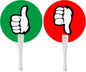 Thumbs Up/Thumbs Down Paddles 24 Packs for Classroom Voting, Teacher Classroom Event Supplies and Teacher Student Interaction Signs