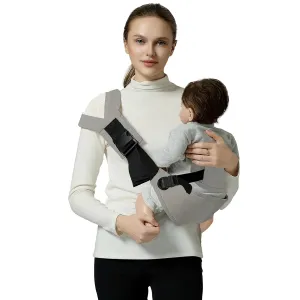 Toddler Sling Carrier, Toddler Carrier Sling Easy to Use, Baby Sling Hip Carriers with Backrest, Grey