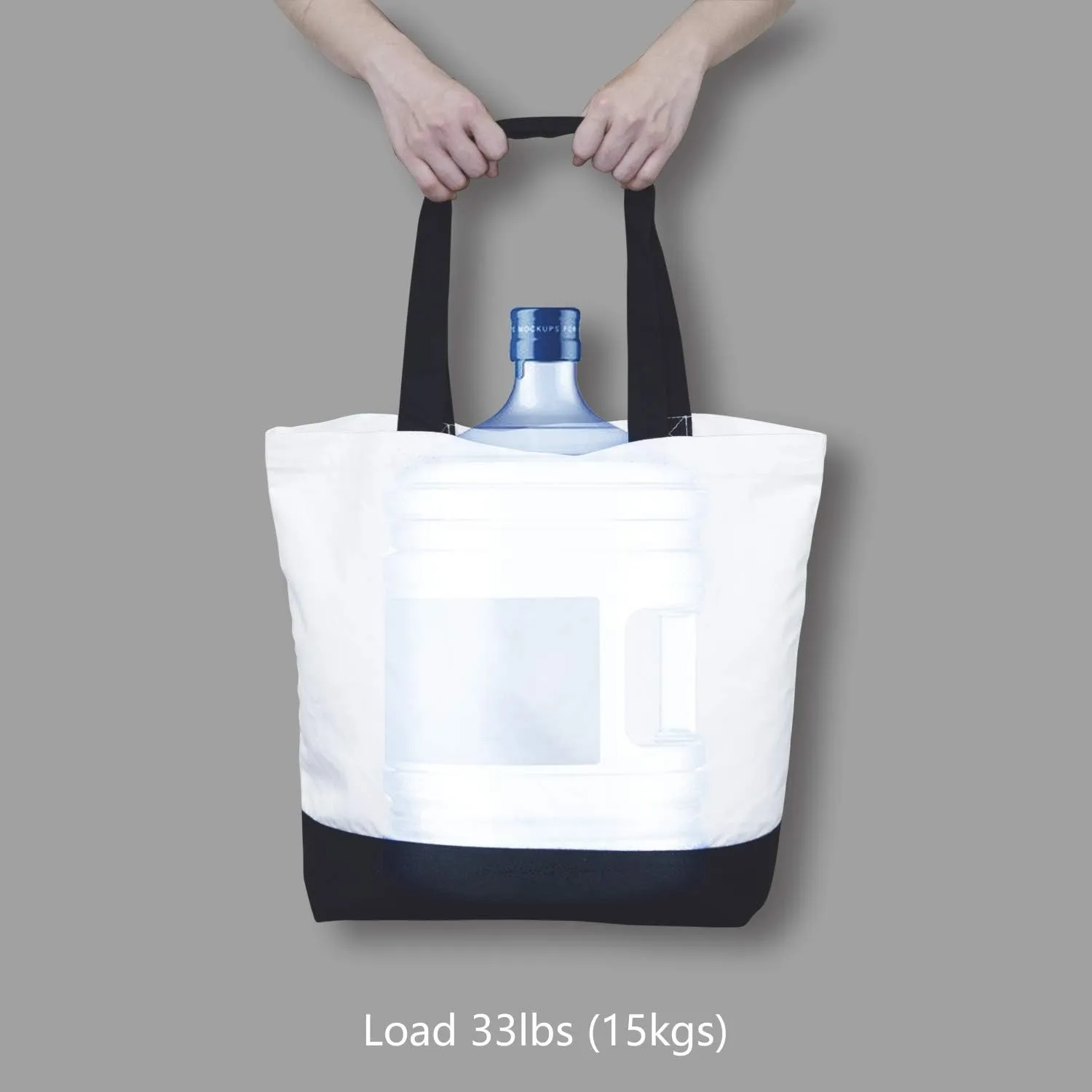 TOPDesign 12-Pack Super Strong Large 12oz Cotton Canvas Tote Bags, Reusable Grocery Shopping Cloth Bags, Fashionable Two-Tone Totes for Crafts, DIY Your Creative Designs