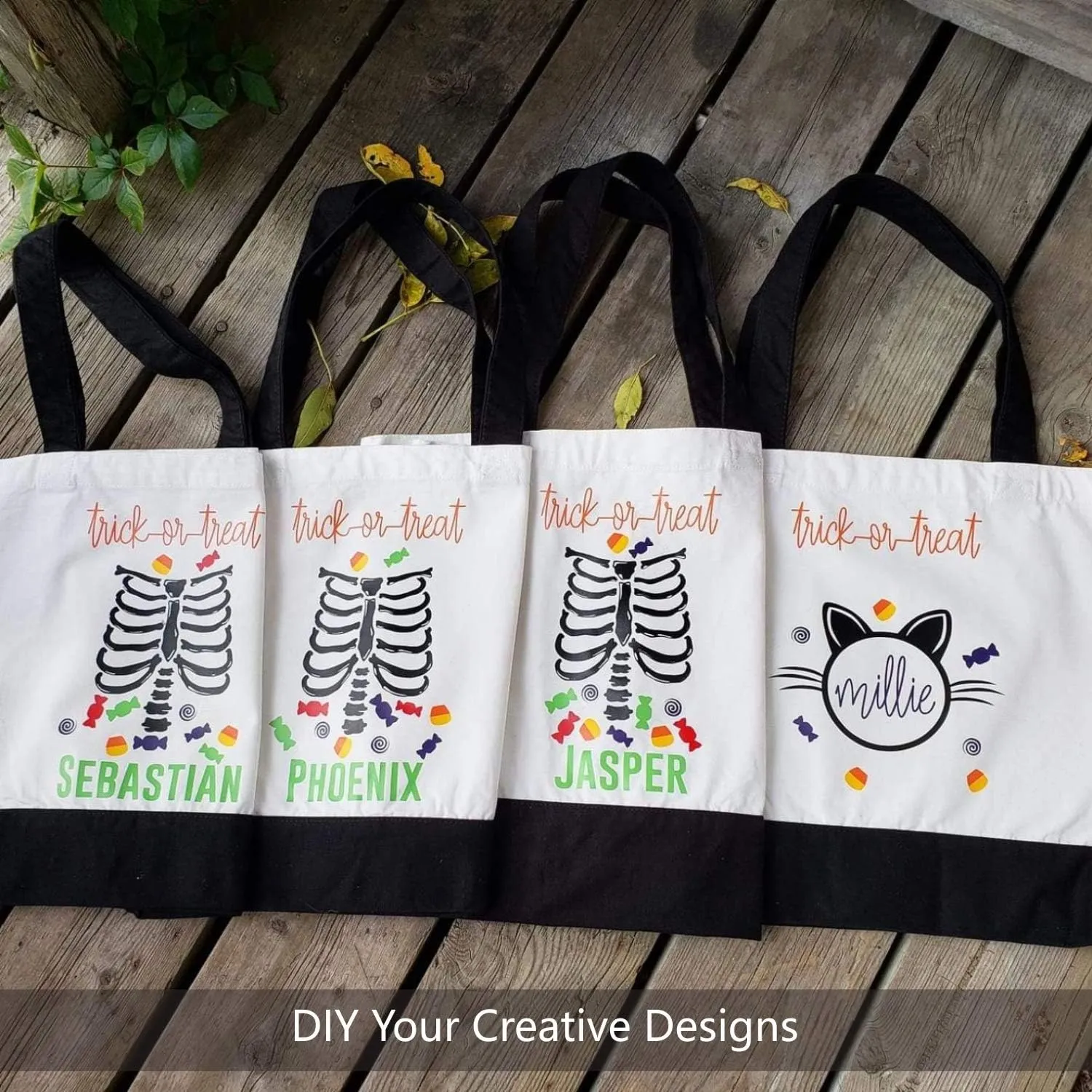 TOPDesign 12-Pack Super Strong Large 12oz Cotton Canvas Tote Bags, Reusable Grocery Shopping Cloth Bags, Fashionable Two-Tone Totes for Crafts, DIY Your Creative Designs