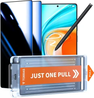 TORRAS for Samsung Galaxy S25 Ultra Privacy Screen Protector [Military-Grade 9H  Aerospace Tempered Glass] [One-Pull Installation] Anti Spy Screen Protector Samsung Galaxy S25 Ultra 6.9″ (2 Pack)