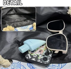 Tote Bag for Women Large Zipper Hobo Totes, Van Gogh Monet Art Canvas Travel Handbag Satchel Work Purses