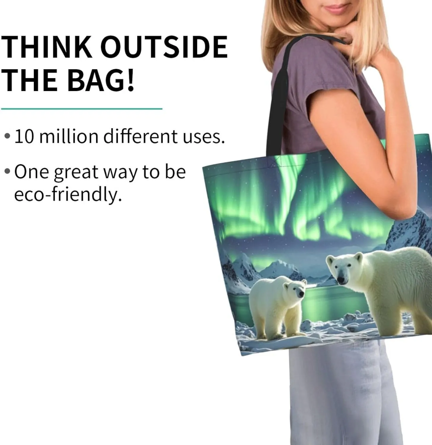 Tote Bag for Women Sea Otters Grocery Bag Foldable Shopping Bags Reusable Large Tote Bag