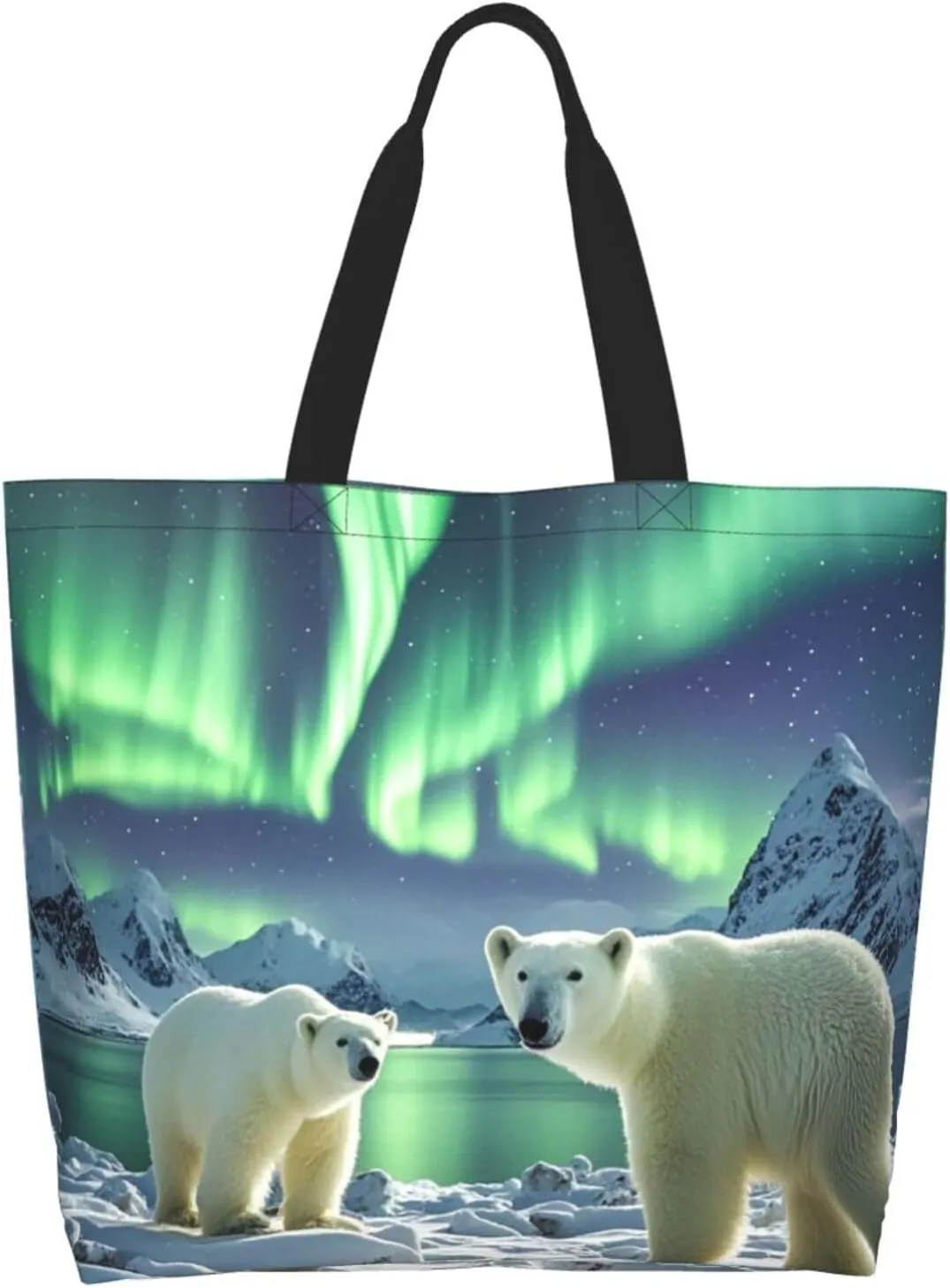 Tote Bag for Women Sea Otters Grocery Bag Foldable Shopping Bags Reusable Large Tote Bag