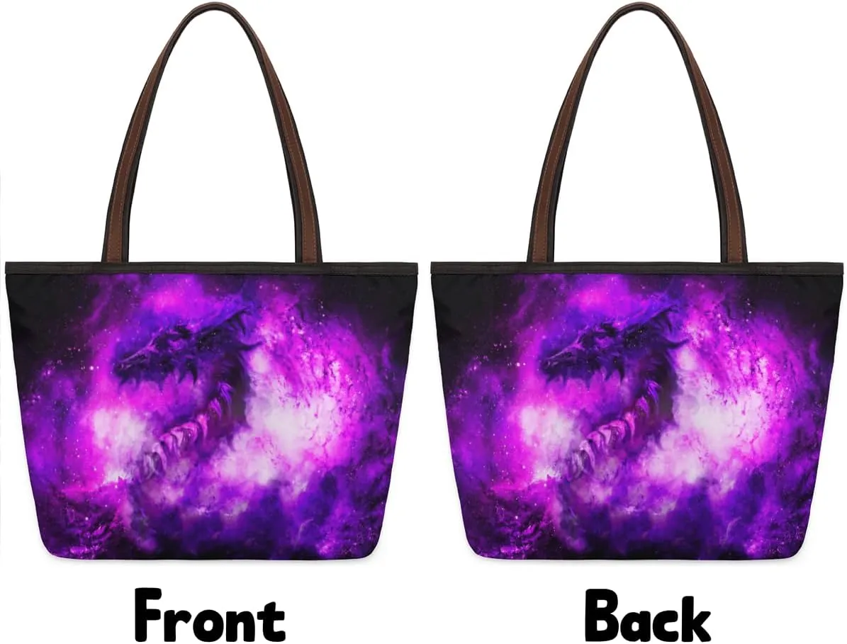 Tote Bag for Women with Zipper Large Capacity Top Handle Casual Shoulder Bag Handbag Reusable Shopping