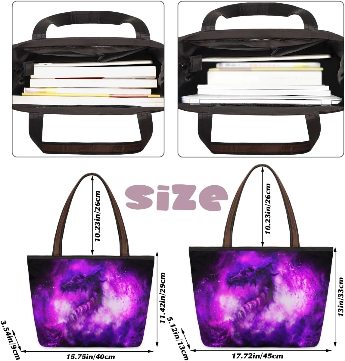 Tote Bag for Women with Zipper Large Capacity Top Handle Casual Shoulder Bag Handbag Reusable Shopping