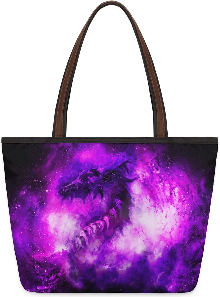 Tote Bag for Women with Zipper Large Capacity Top Handle Casual Shoulder Bag Handbag Reusable Shopping