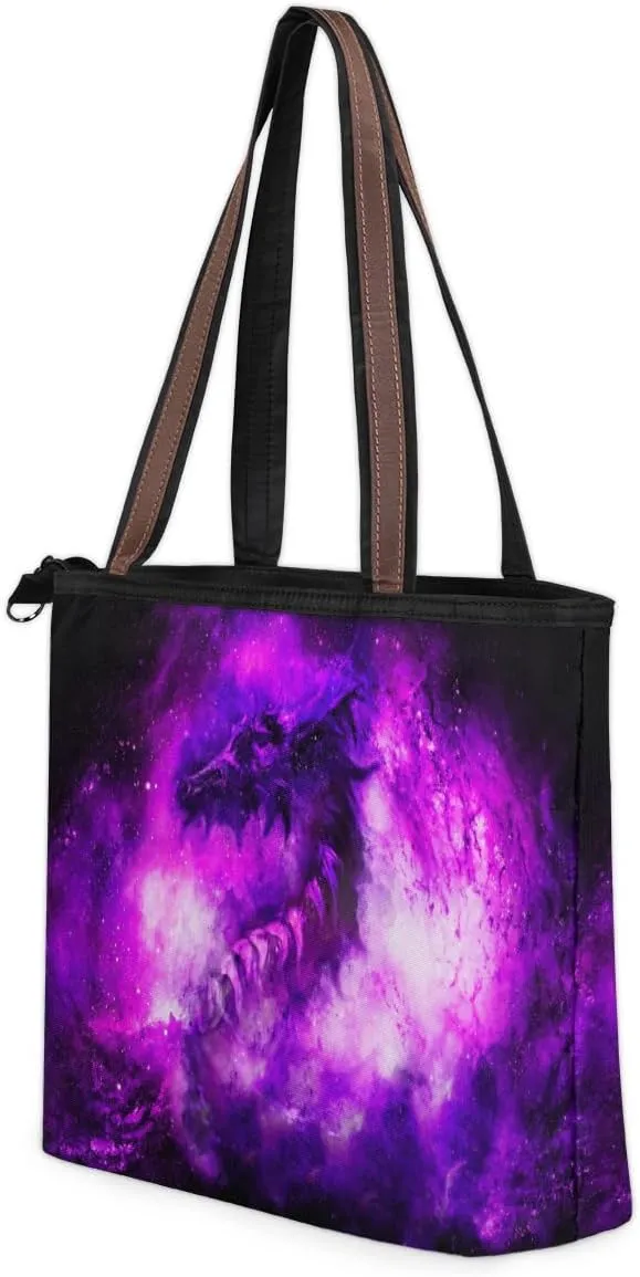 Tote Bag for Women with Zipper Large Capacity Top Handle Casual Shoulder Bag Handbag Reusable Shopping