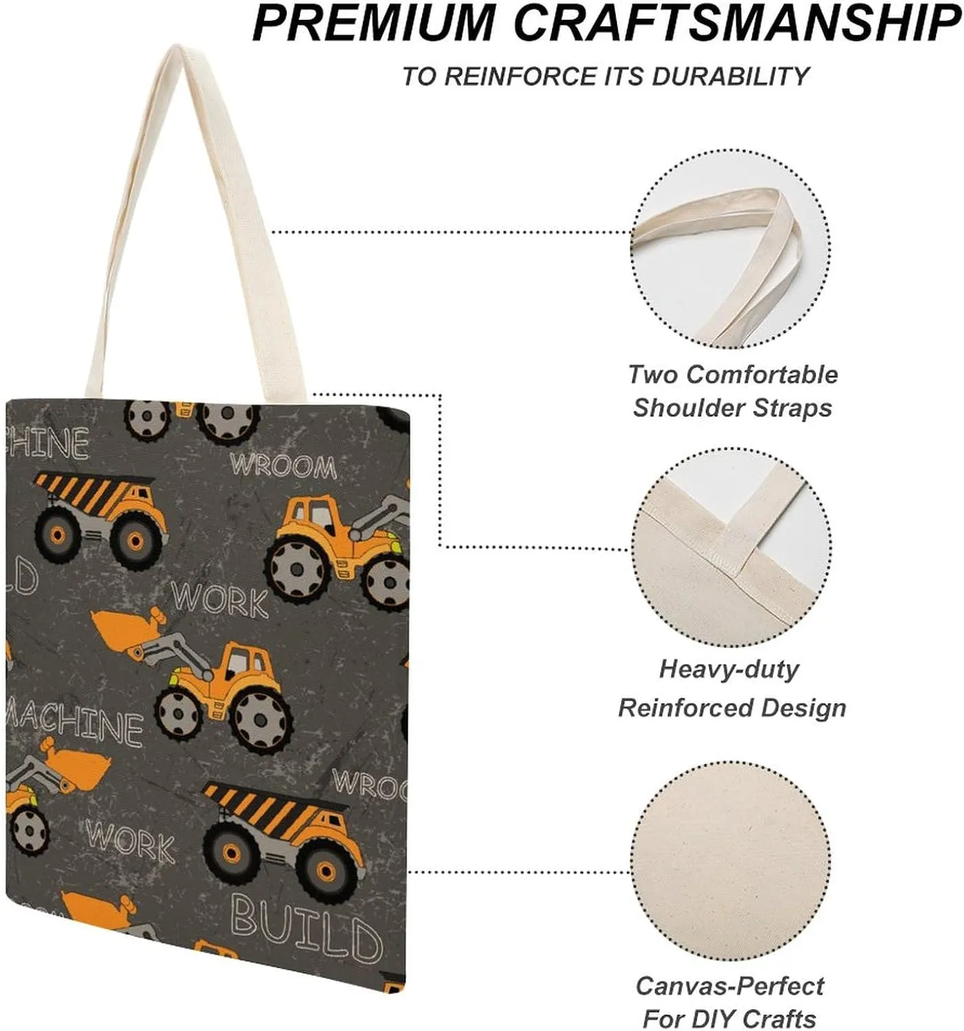 Tote Grocery Bag Reusable Canvas Bag, Aesthetic Shoulder Bag Lightweight Grocery Shopping Bags Beach Bag