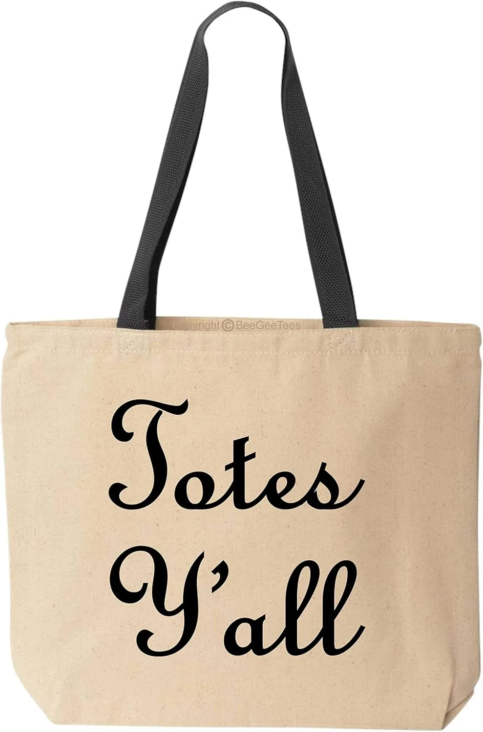 Totes Y'all Funny Tote Office Canvas Reusable Grocery Shopping Bag