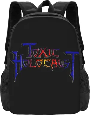 Toxic Musics Holocaust Backpack Large Capacity Leisure Travel Backpack Book Bag Outgoing Daypack 12.5x5.5x16.5 inch
