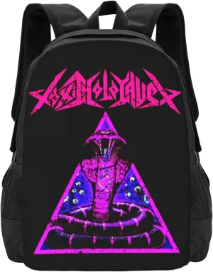 Toxic Musics Holocaust Backpack Large Capacity Leisure Travel Backpack Book Bag Outgoing Daypack 12.5x5.5x16.5 inch