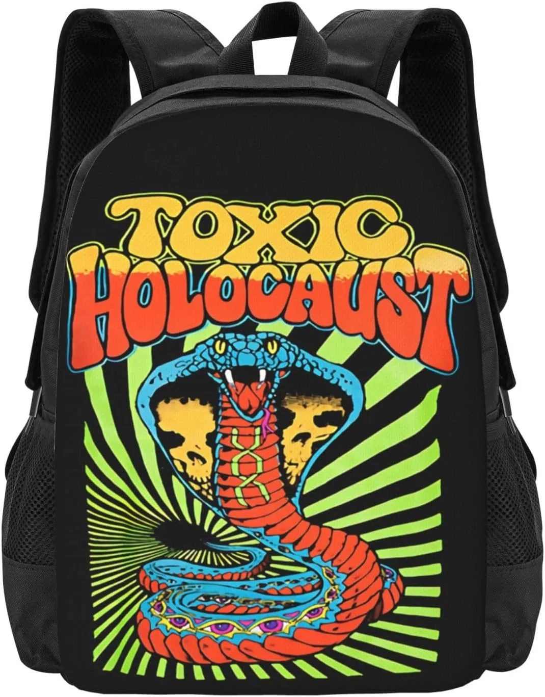 Toxic Musics Holocaust Backpack Large Capacity Leisure Travel Backpack Book Bag Outgoing Daypack 12.5x5.5x16.5 inch