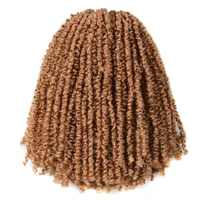 ToyoTress Micro Kinky Twist Crochet Hair - 10 Inch 8 Packs (240 Strands) Blonde Mini Spring Passion Twist Crochet Braids Synthetic Braiding Hair Extensions (10 Inch, 27#-8P)