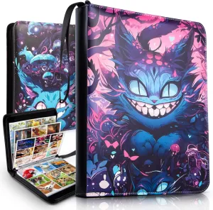 Trading Card Binder 9 Pocket 900 Cards Holder Binder with 50 Removable Sleeves and 3-Ring Zipper,Carrying Case,Card Collection Binder Album Book for Game Cards,Sports Cards