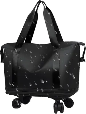 Travel Duffle Bag - Rolling Duffle Bag With Detachable Wheels | Rolling Suitcase Pack For Trip | Foldable Dufflee Bag With Wheels And Handle | Dry Wet Holdall Bags Weekend Overnight Bags For Swimming