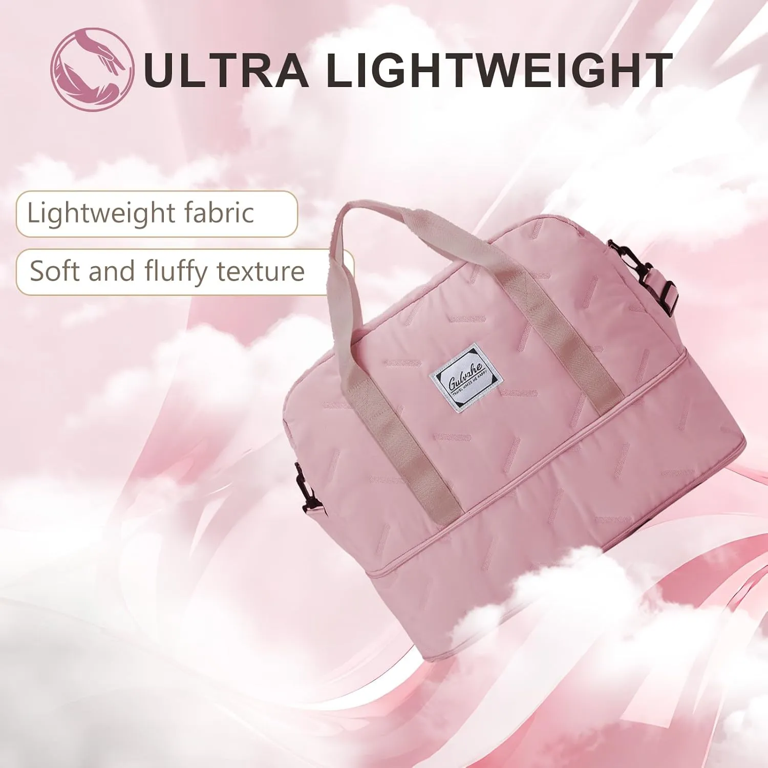 Travel Duffle Bag,Weekender Carry on Overnight Bags for Women Foldable Personal Item Bag Sport Gym Bag for Men with Wet Pocket Toiletry Makeup Bags for Yoga Dance Trips Hospital