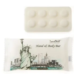 Travel Well Bar Soap Bulk - 300 Pack, 1.0 oz Rectangular Travel Size Soap Bars - Individually Wrapped for Hotels and Motels - Great for Vacation Rental and Airbnb Toiletries or Hygiene Kits Supplies