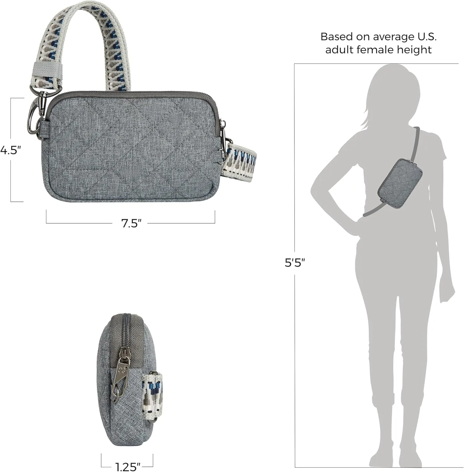 Travelon Anti-Theft Boho Phone Sling