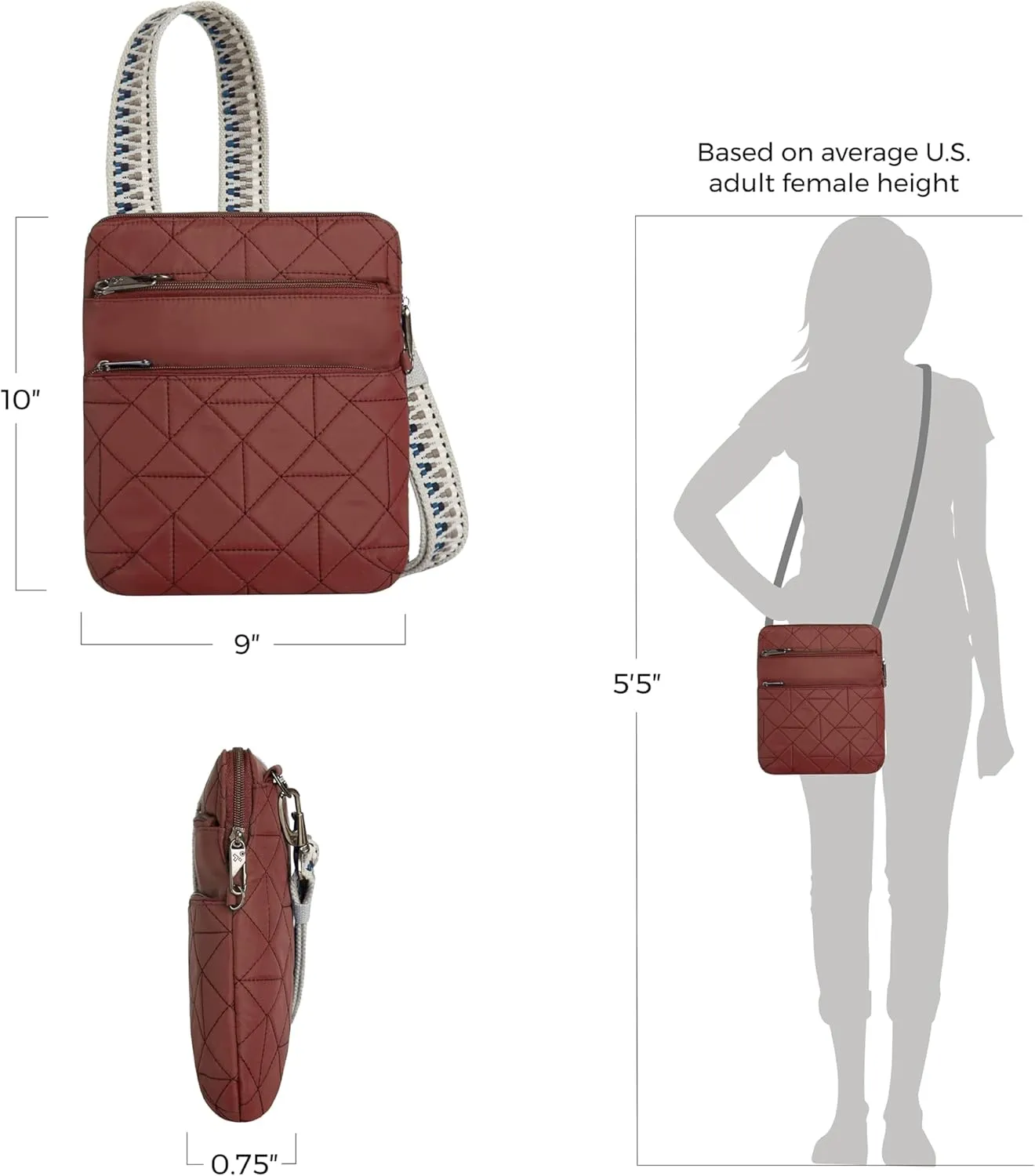 Travelon Anti-Theft Boho Slim Crossbody