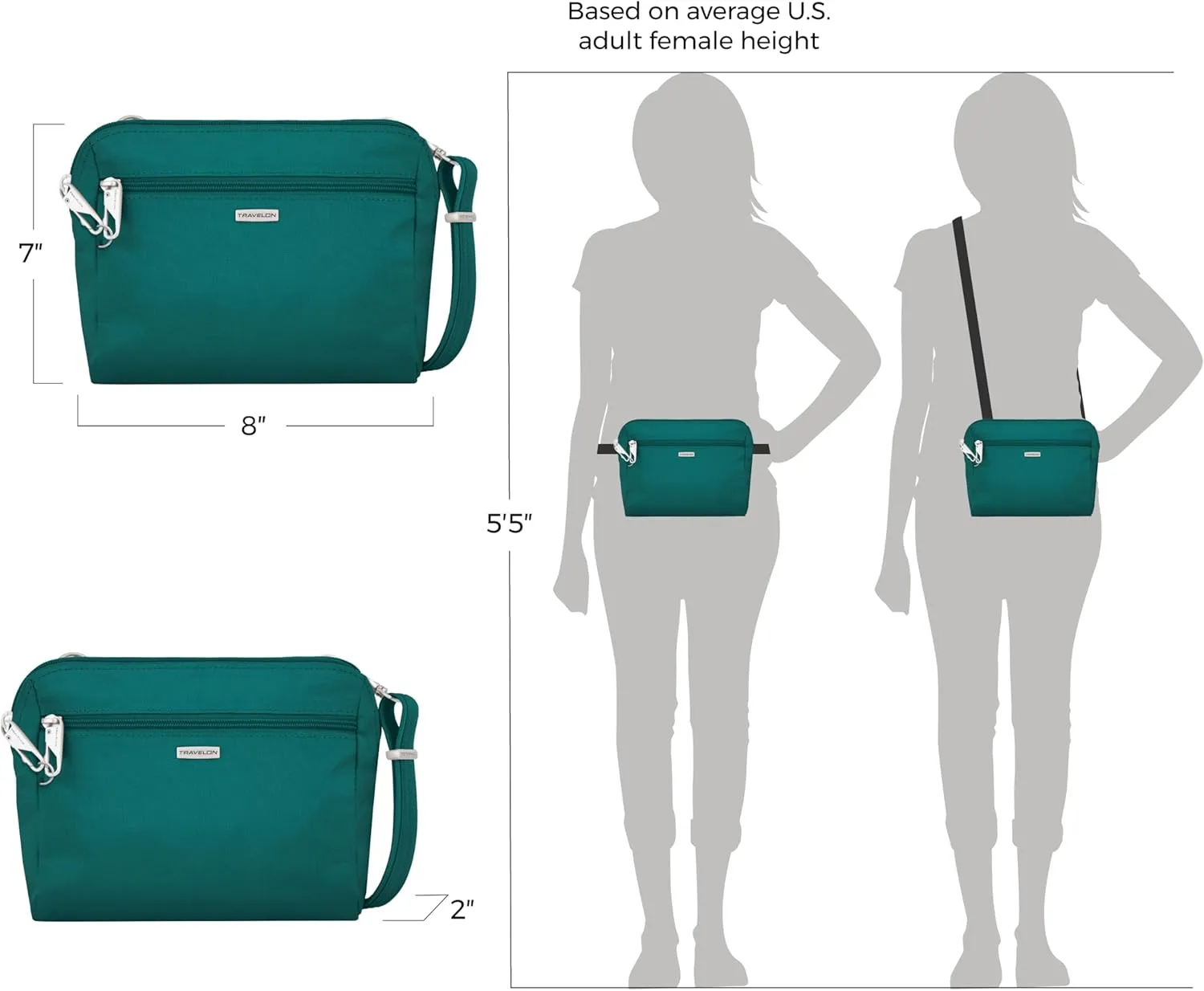 Travelon Anti-Theft Classic Convertible Crossbody & Waist Pack
