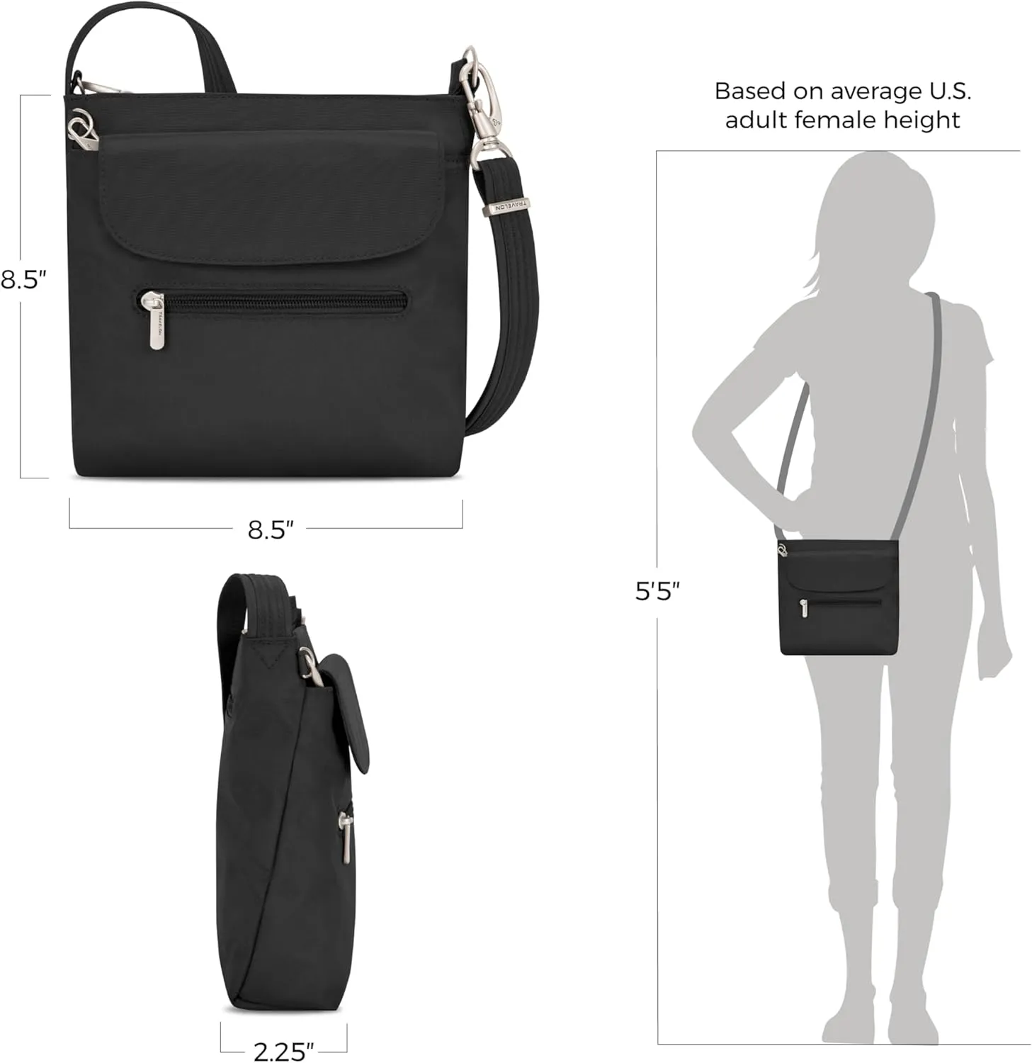 Travelon Anti-Theft Classic Mini Shoulder Bag