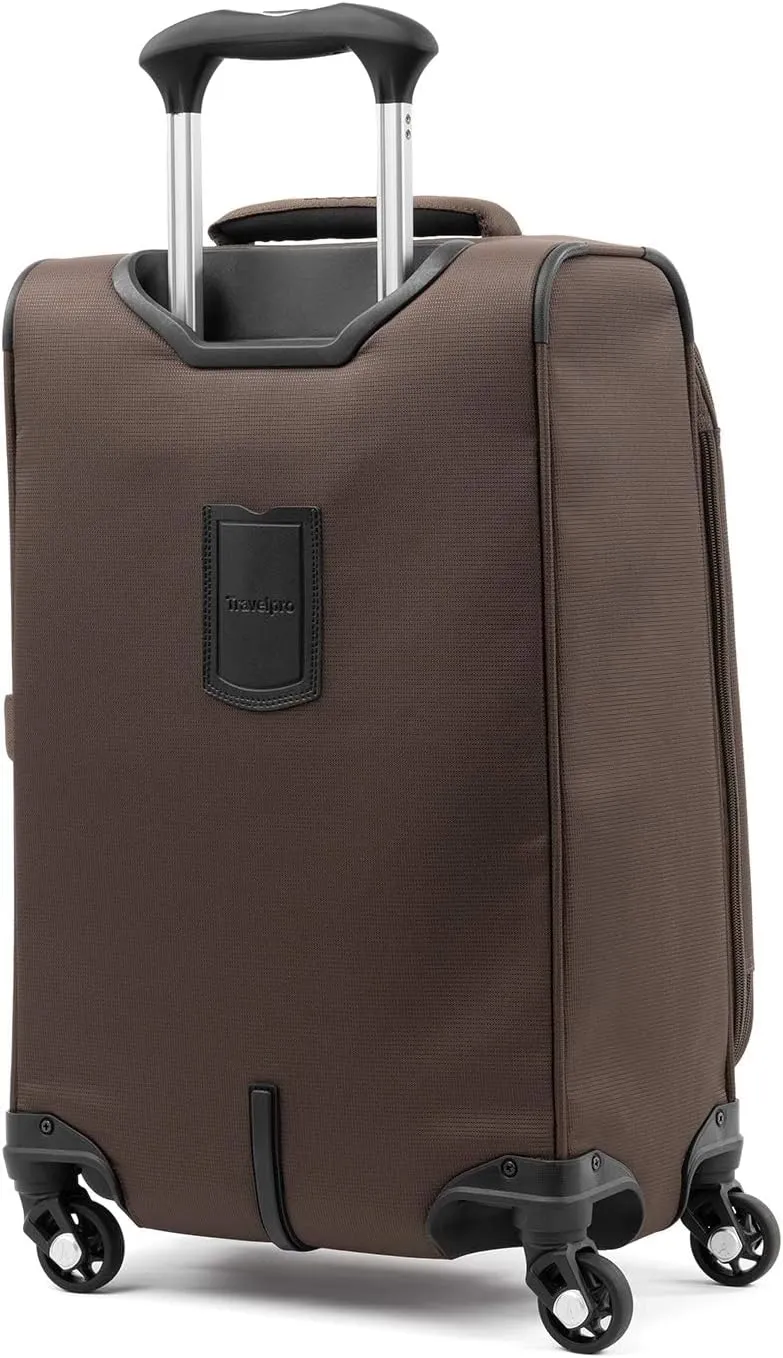 Travelpro Maxlite 5 Softside 2pc Set Expandable Carry On Luggage with 4 Spinner Wheels/Soft Underseat Tote, Lightweight Suitcase, Men and Women, Mocha