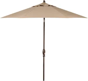 Treasure Garden 11-Foot (Model 812) Deluxe Auto-Tilt Market Umbrella with Bronze Frame and Sunbrella Fabric: Heather Beige with Double Wind Vent (Includes 3 Year Extended Frame Warrantee)