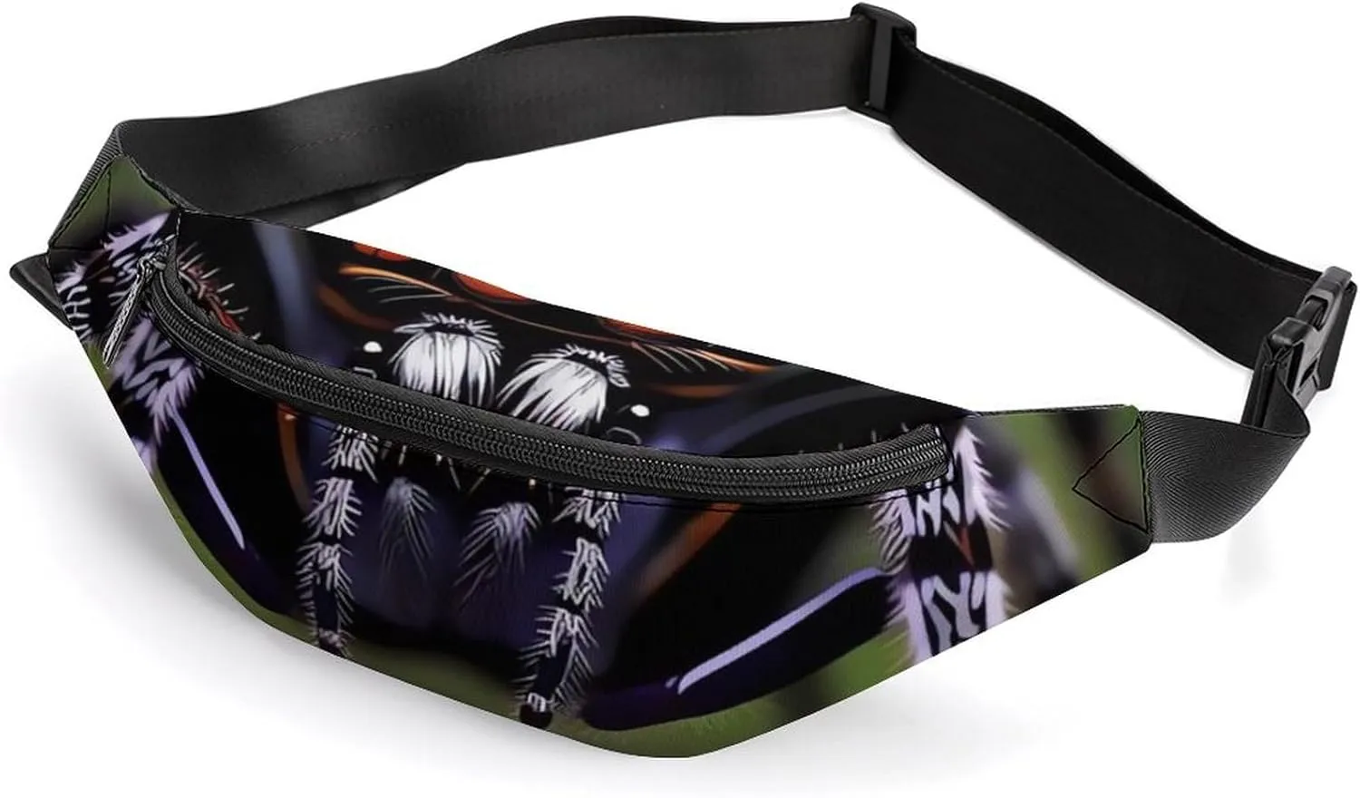 Tropical Rainforest Spiders Belt Bag with Adjustable Strap, Lightweight Travel Crossbody Bags, Hands-Free Mini Fanny Packs in Running Gym