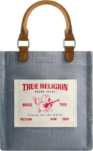 True Religion Women's Tote Bag, Buddha Pocket Travel Shoulder Handbag with Adjustable Removable Crossbody Strap