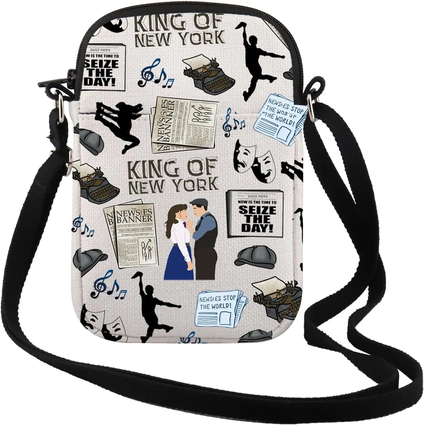 TSOTMO Musical Themed Crossbody Bag Musical Inspired Gift Drama Actor Actress Gifts Theatre Gift