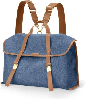 Unisex Adult Laptop Bag, 15.6" Briefcase, Blue, Canvas, Minimalist, Vintage-Intellectual, 15.75x11x6.1 inches