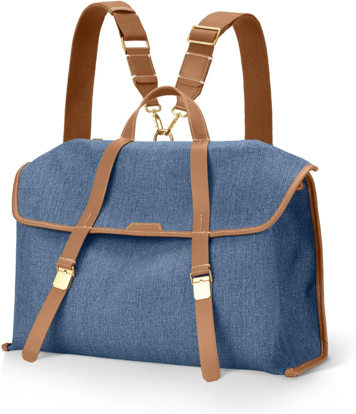 Unisex Adult Laptop Bag, 15.6" Briefcase, Blue, Canvas, Minimalist, Vintage-Intellectual, 15.75x11x6.1 inches