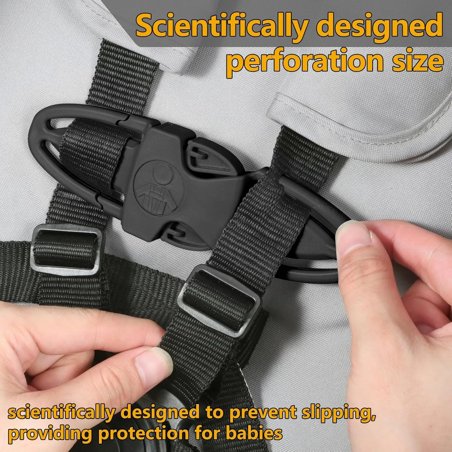 Universal Child Chest Clip Has a Non-Slip Design and Is Suitable for Use On Seats, Strollers, High Chairs, School Bags and Work Belts, Providing All-Around Protection for Your Child（Rectang）