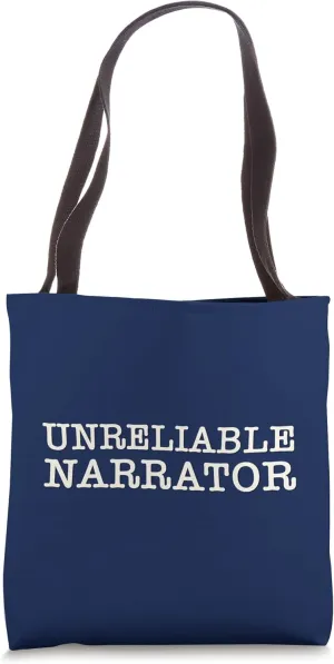 Unreliable Narrator- Blue Literary Book Read Author Tote Bag