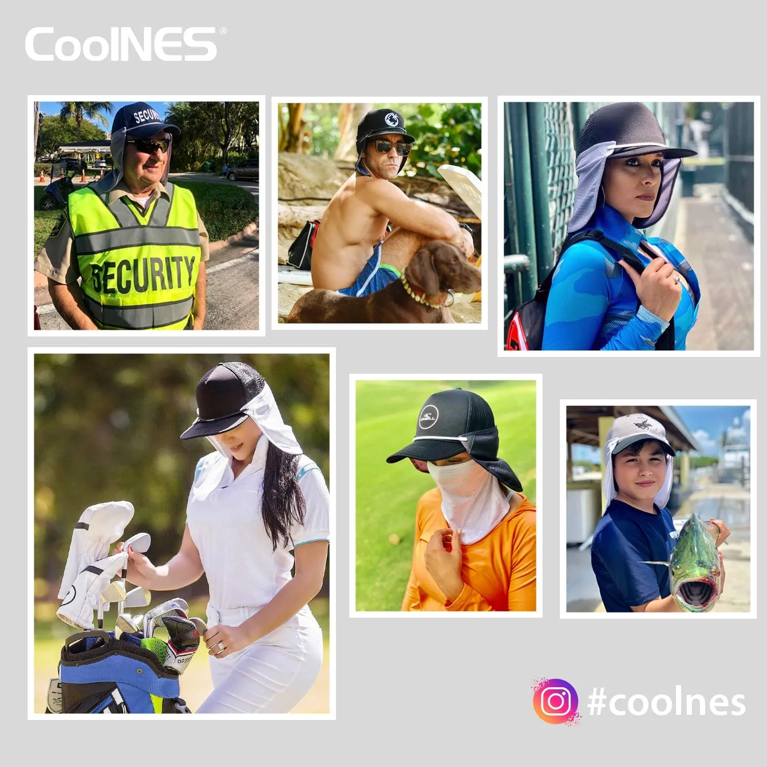 UV Sun Protection Neck Drape Adjustable Multifunctional 2 in 1 Face Covering for Outdoor Fishing - Unisex
