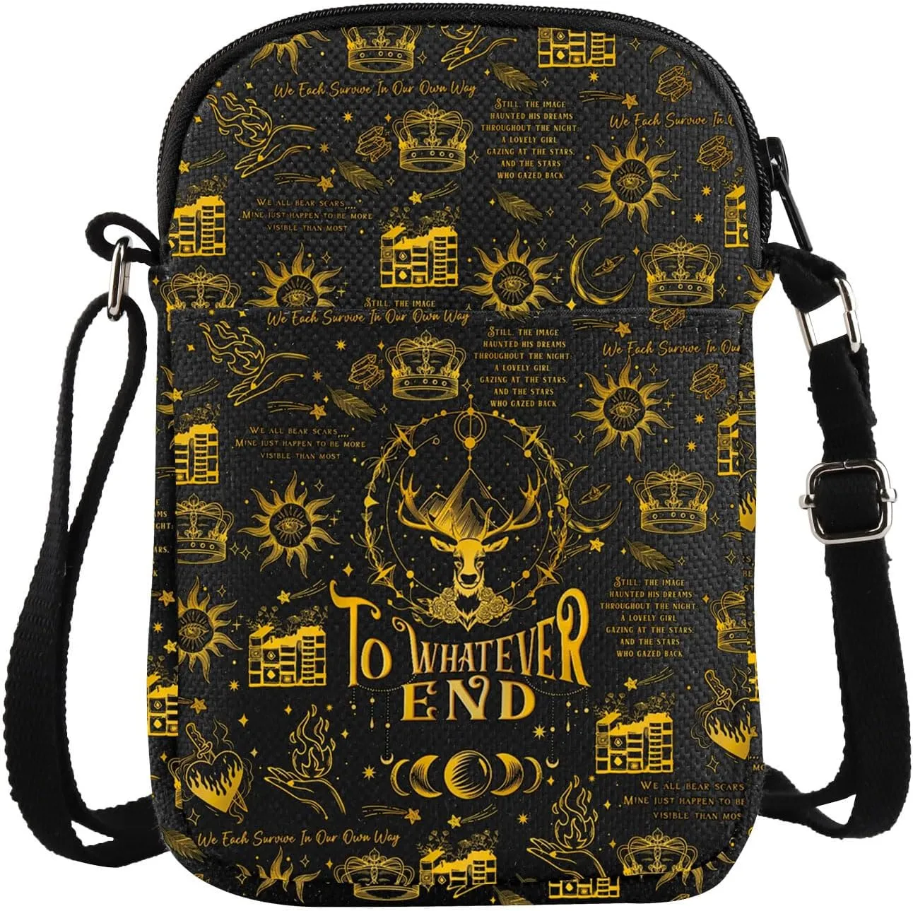 VAMSII Terrasen Crossbody Bag Literary Book Gifts TOG Fiction Merch Gift For Book Fans