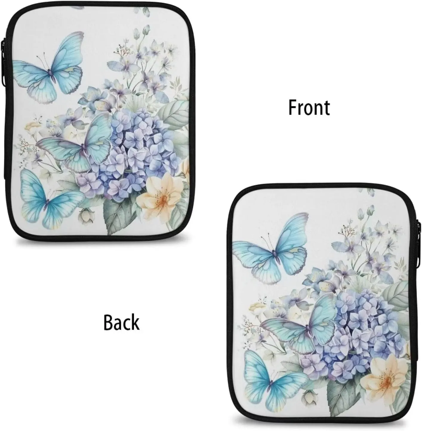 Vanideaoty Butterfly Crochet Hook Case Portable Floral Crochet Hook Organizer Without Hooks and Accessories Crochet Storage Organizer for Airports and Parks