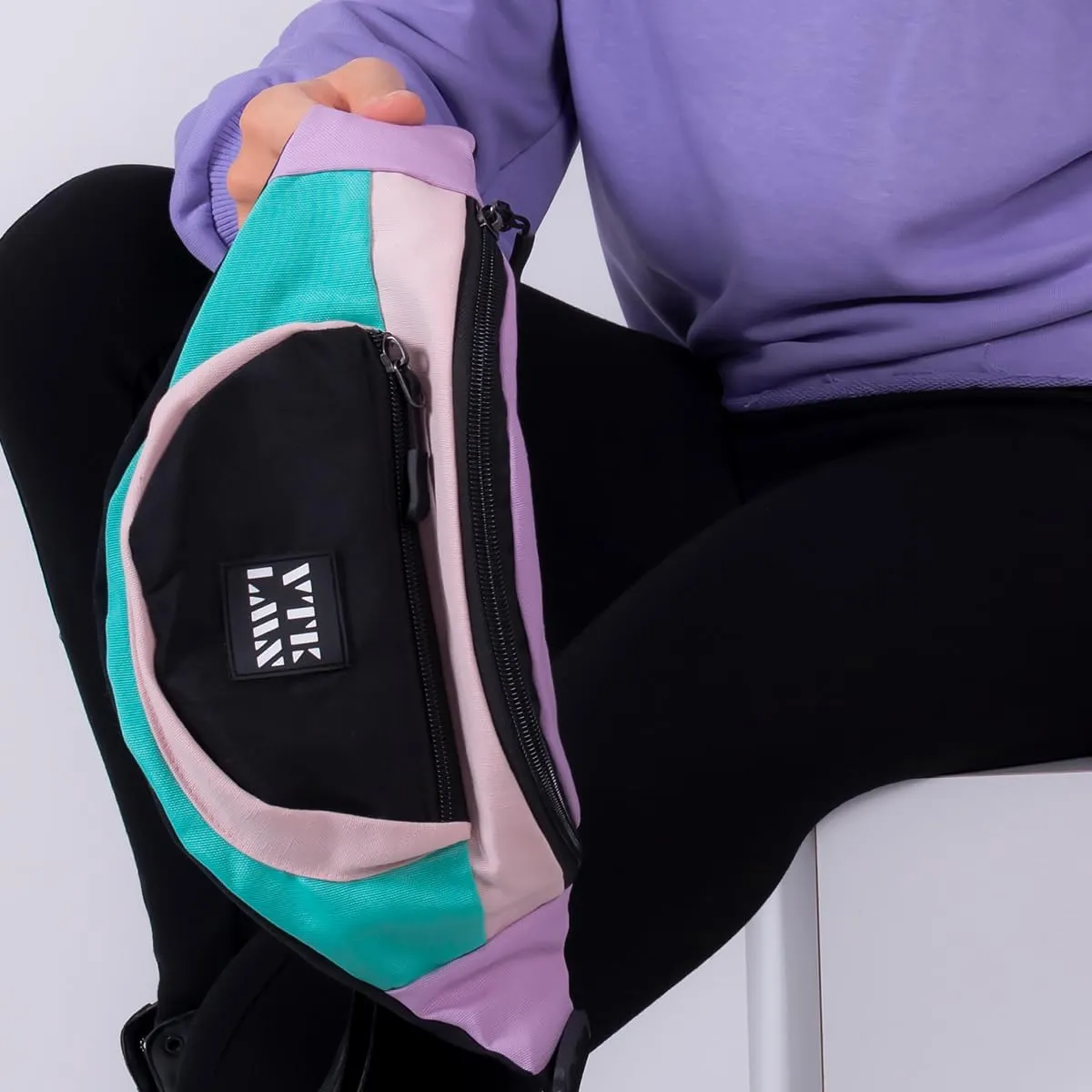 Vatkalimon Soft Colourful Fanny Pack Set of 2 Women Belt Bag, Fanny Packs for Women, Unisex Crossbody Back with 2 Zippers